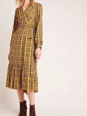 Anthropologie Dalton Wrap Maxi Dress